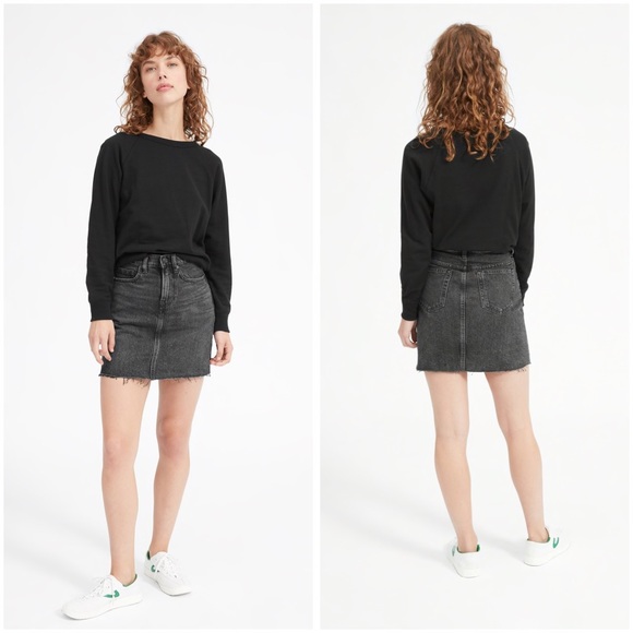 ❌Everlane The Denim Skirt Jean mini washed black - Picture 3 of 11